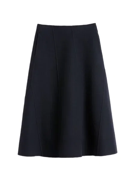 Fustă midi Jil Sander în linie A albastru
