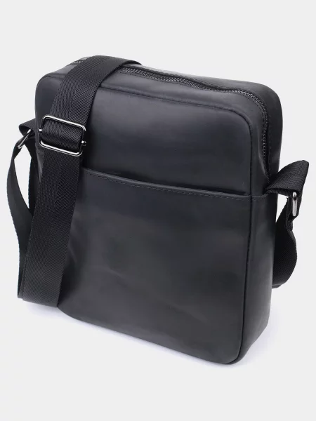 Кожаная сумка кросс-боди Shvigel черная