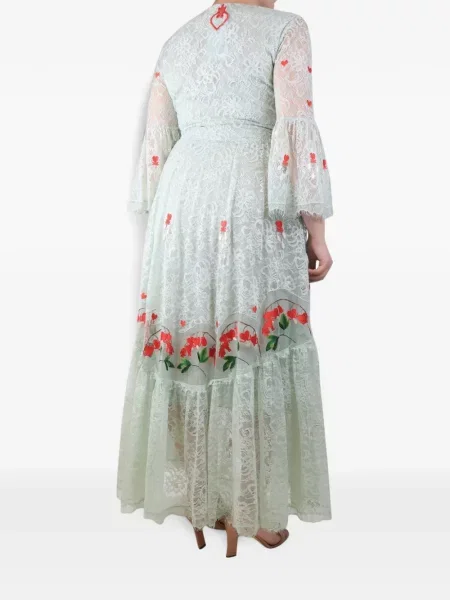 Rochie maxi Temperley London din dantelă verde