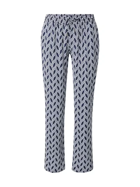ZABAIONE Pantaloni bleumarin alb
