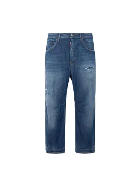 Szerokie jeansy Dsquared2 niebieskie