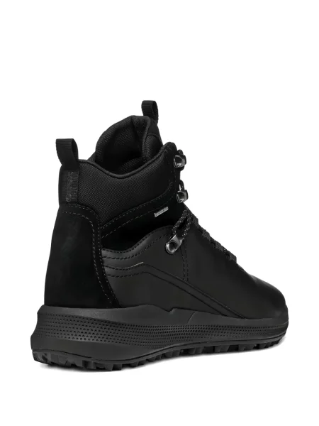 Botine Geox cu șireturi din piele negru
