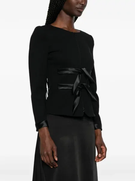 Geacă Emporio Armani cu funde negru