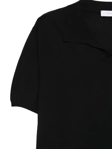 Tricou Diktat cu decolteu în V negru