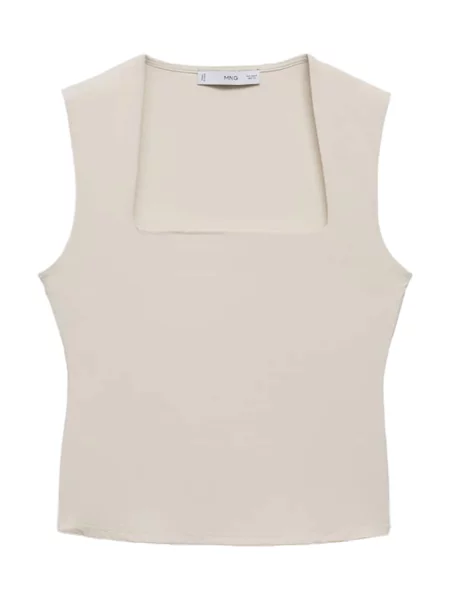 MANGO Top RAYO murdar alb