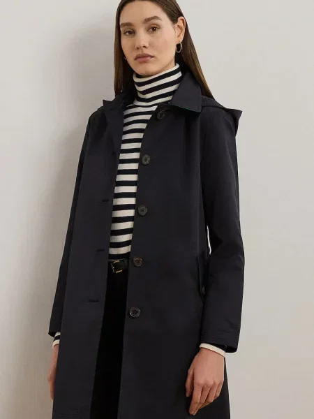 Lauren Ralph Lauren płaszcz granatowy przejściowy niebieski