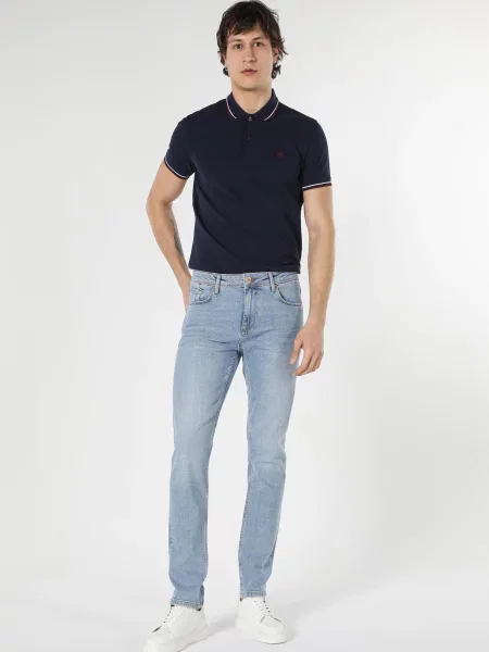 Джинси Colin’s комбінований верх блакитний