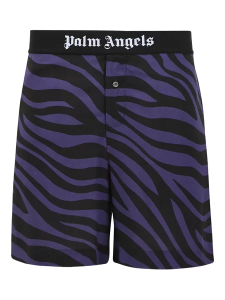 Kraťasy Palm Angels s potiskem se zebřím vzorem fialové