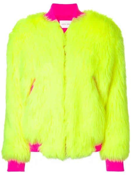 Futro kurtka bomber Alberta Ferretti żółty