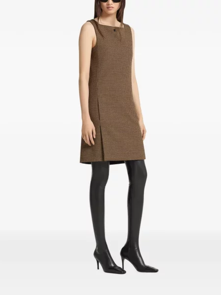 Rochie mini Courreges cu model pepito maro