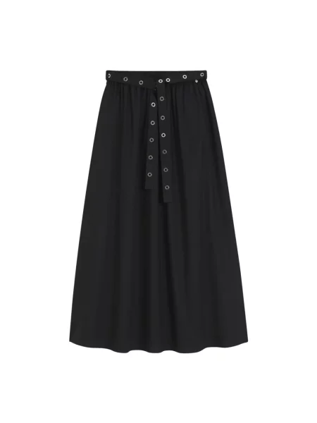 Spódnica maxi Hugo popelinowa dzwony czarna