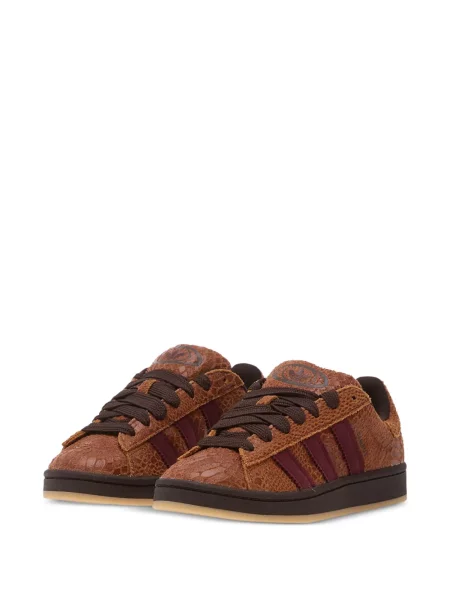 Balerini Adidas din piele cu model piele de șarpe maro