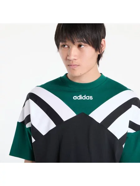Тениска adidas Archive Cutline T-Shirt Black/ Collegiate Green L черно