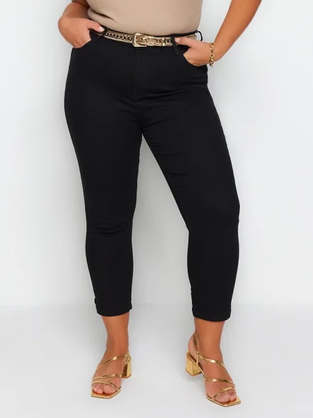Trendyol Curve Jeans denim negru