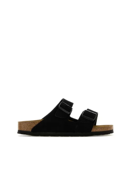 Klapki Birkenstock skórzane czarne