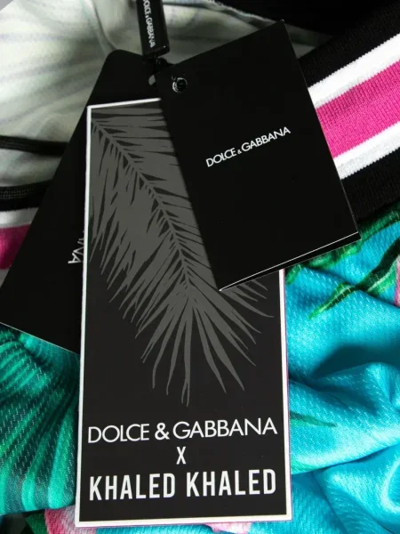 Raštuotos šortai Dolce & Gabbana Pre-owned mėlyna