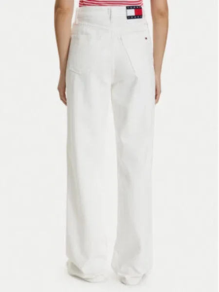 Tommy Jeans Jeans hlače Straight Leg bela