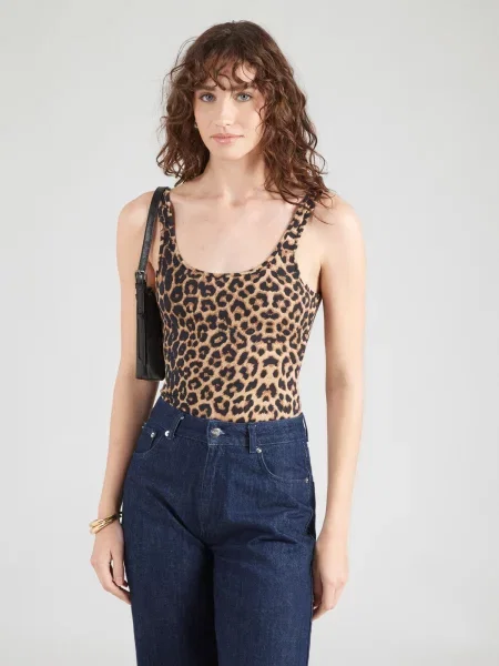 Studioselect Tricou body Liz bej / maro negru