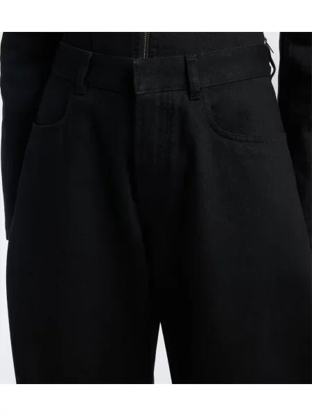 Blugi Alaïa cu talie înaltă negru