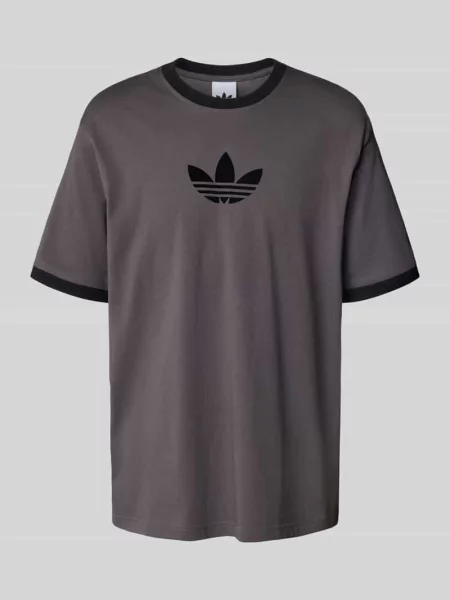 T-shirt o kroju oversized z prążkowanymi wykończeniami Adidas Originals