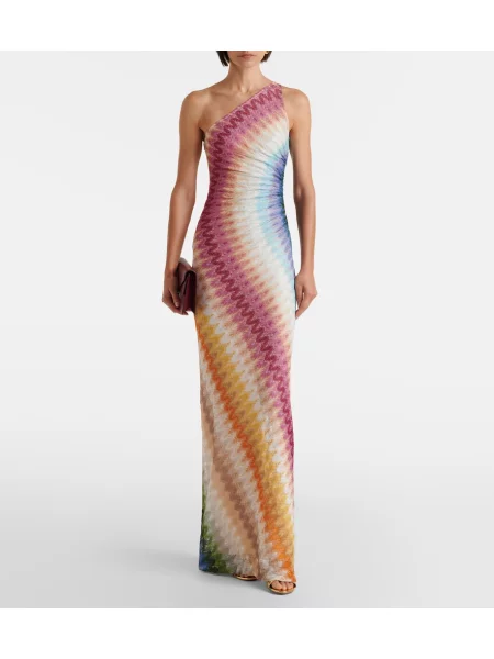 Rochie maxi Missoni cu un umăr gol