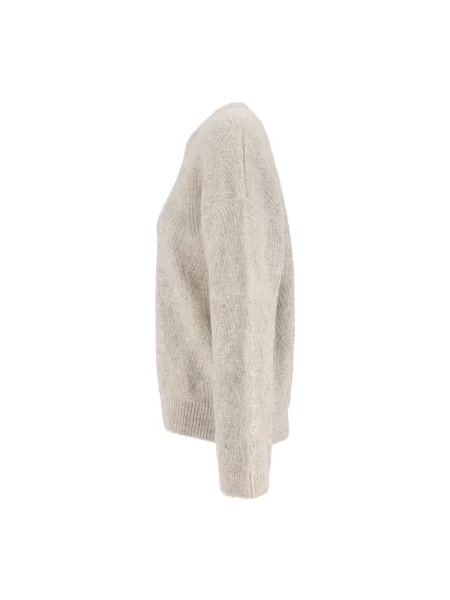 Dzianinowy sweter Peserico beżowy