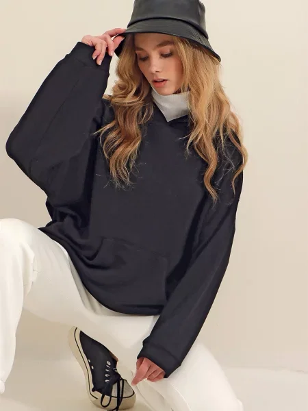 Худі Trend Alacati Stili чорний