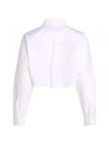 Cropped denim ruha Calvin Klein Jeans fehér