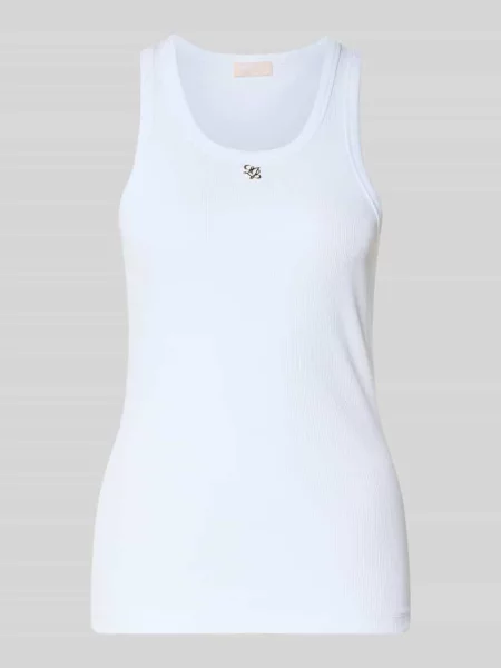 Top Liu Jo White z autografem biały