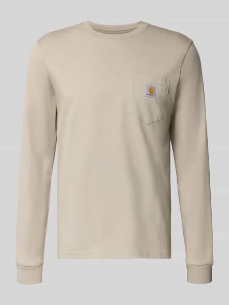 Bluzka z długim rękawem Carhartt Work In Progress z logo beżowa