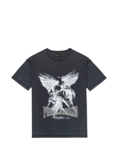 Tricou Purple Brand zdrențuiți negru