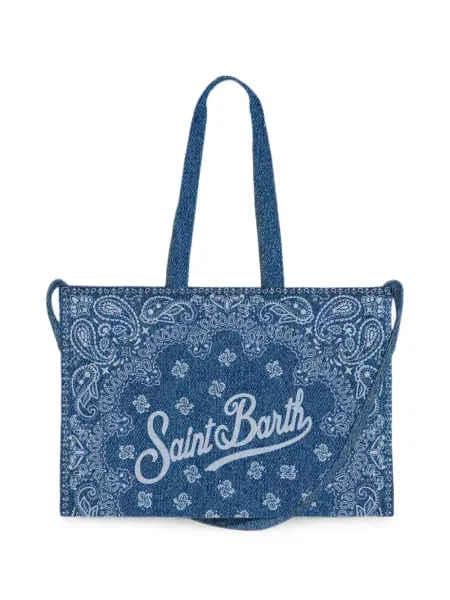 Geantă shopper Mc2 Saint Barth cu imagine albastru