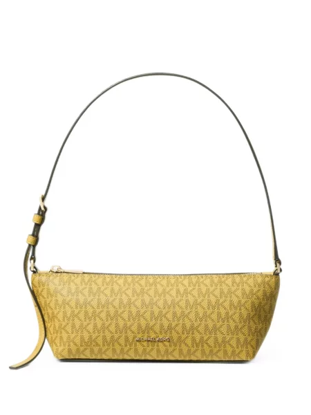 Geantă Michael Kors cu autograf galben