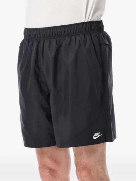 Decupat pantaloni scurți Nike Cortez cu cataramă din poplin alb