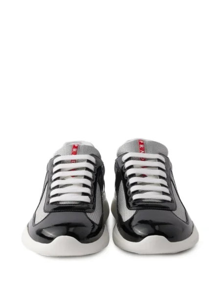 Sneakerși Prada Linea Rossa din piele negru