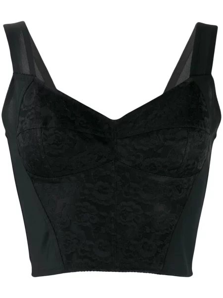 Sutien Dolce & Gabbana cu model floral din dantelă negru