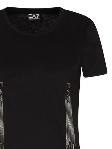 Hegyikristály rövid póló Ea7 Emporio Armani fekete