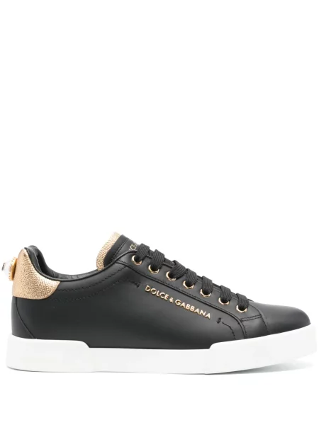 Sneakerși Dolce & Gabbana Portofino din piele negru