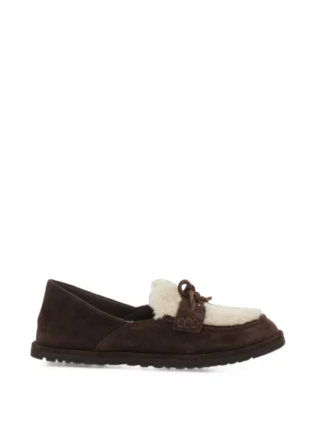 Pantofi loafer Ugg cu funde din piele de oaie maro