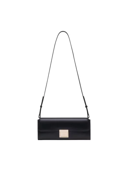 Torebka skórzana Ami Paris skórzana czarna