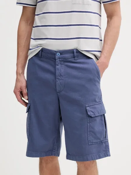 Kratke hlače s dodatkom lana United Colors of Benetton plava