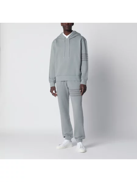 Bluza z kapturem Thom Browne z kapturem z długim rękawem szara