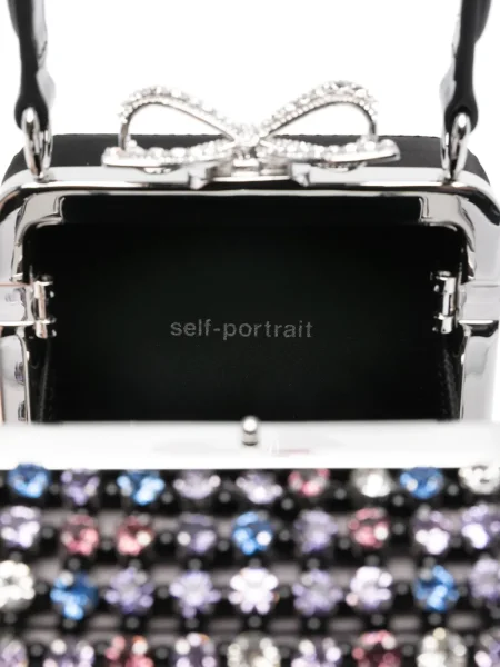 Geantă Self-portrait de cristal negru