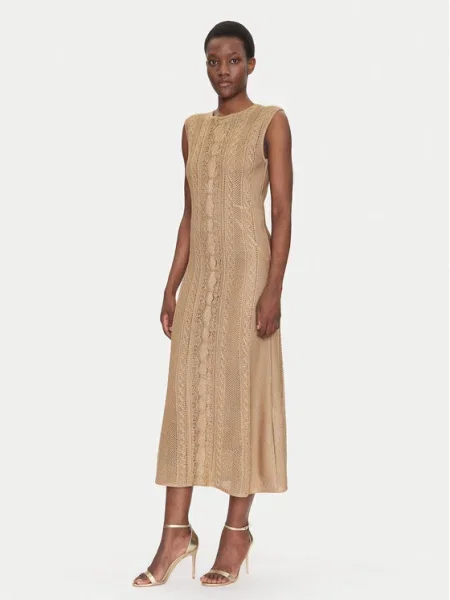 Luisa Spagnoli Rochie tricotată Canape bej