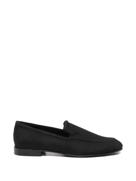 Pantofi loafer Canali cu model herringbone negru