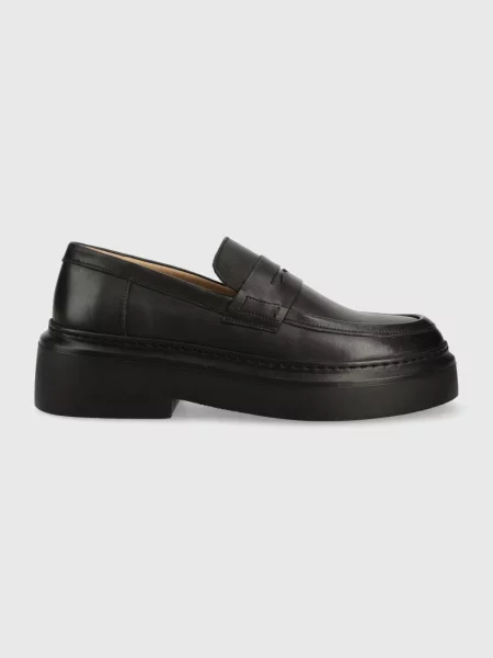 Кожени мокасини GARMENT PROJECT June Loafer с платформа черно