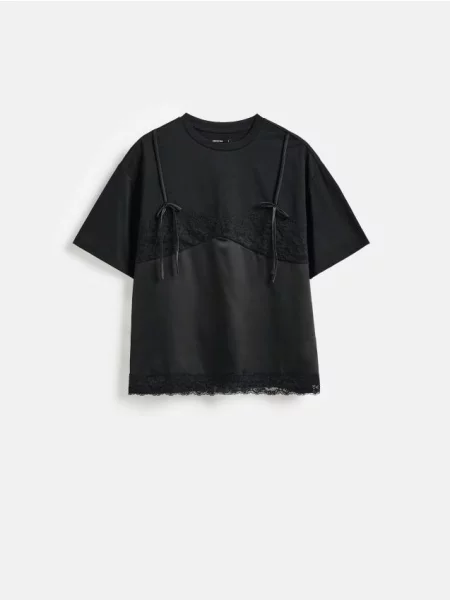 Reserved Tricou cu conținut ridicat de negru