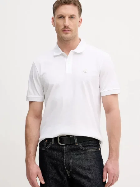 Tricou polo Boss Black alb