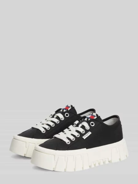 Tommy Jeans TJ PLATFORM SNEAKER ZEBRA sneakersy czarne