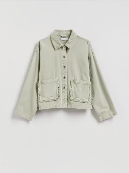 Reserved Geacă de blugi cu verde